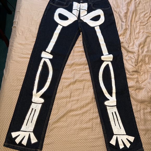 SlumpKev /Goat Farm - Grim Reaper Denim Jeans - Picture 2 of 7
